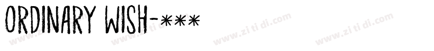 ordinary wish字体转换
